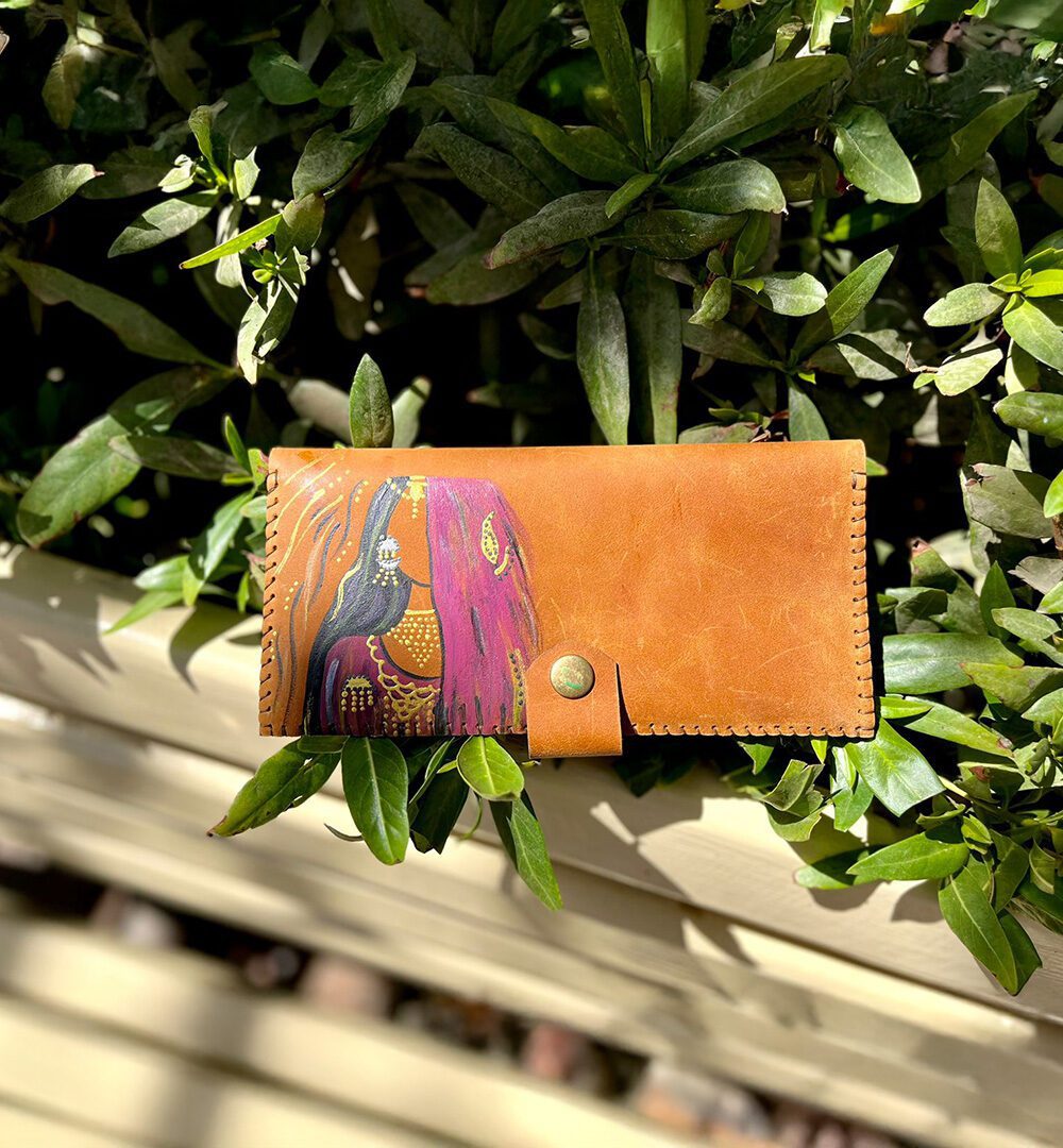 Havana Cowhide Leather Women Wallet.