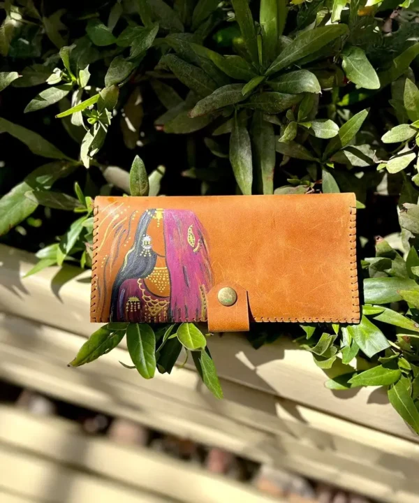 Havane Cowhide Leather Women Wallet.