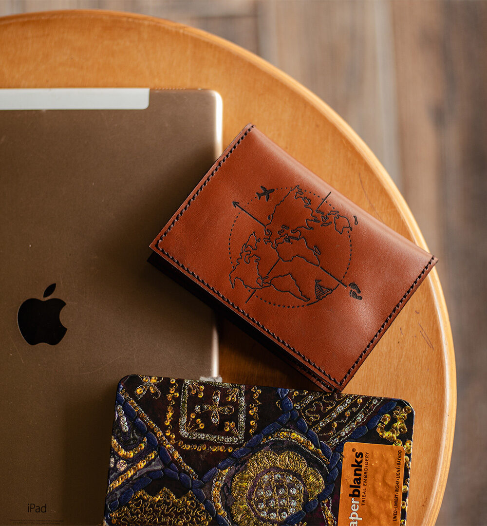 Cowhide Leather Passport Wallet