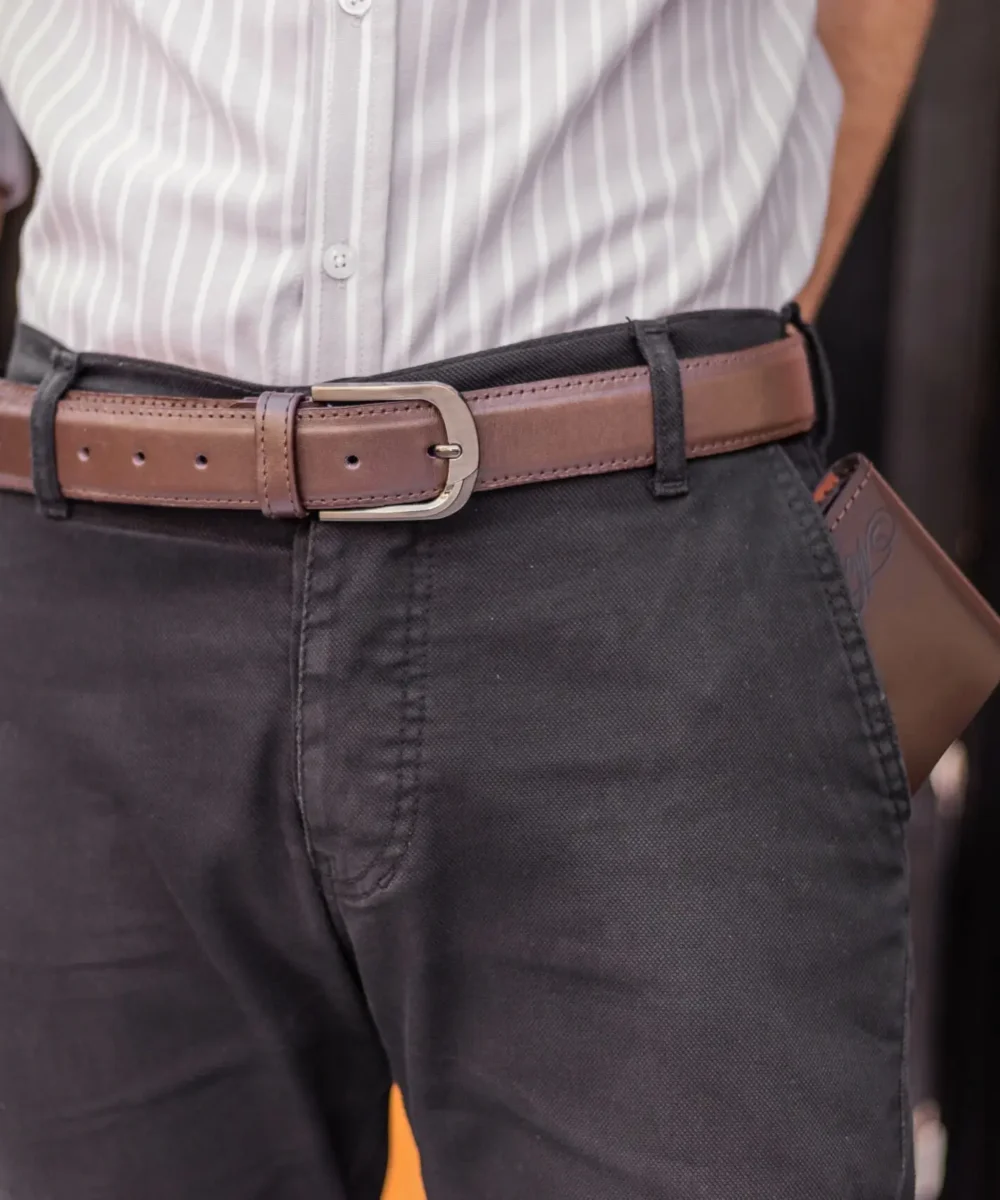 Classic Brown Genuine Leather Belt - Image 2