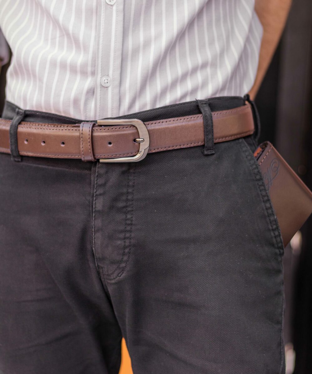 Classic Brown Genuine Leather Belt - Image 2