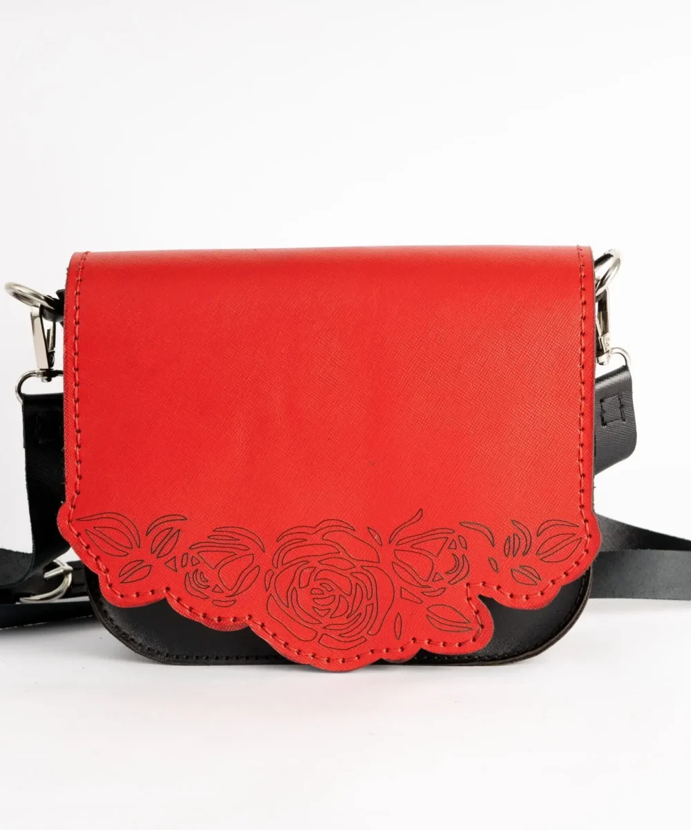 3x1 Black Cowhide Leather Crossbody Bag