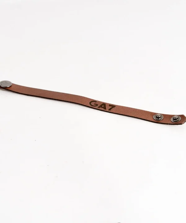 Brown Cowhide Leather Men Bracelet