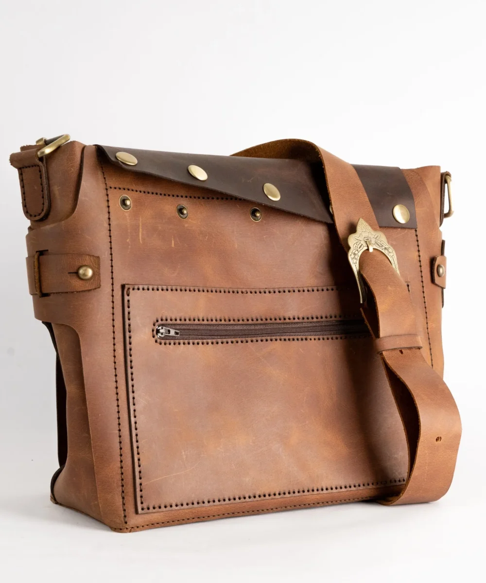 3x1 Brown x Havane Cowhide Leather Crossbody Bag - Image 2