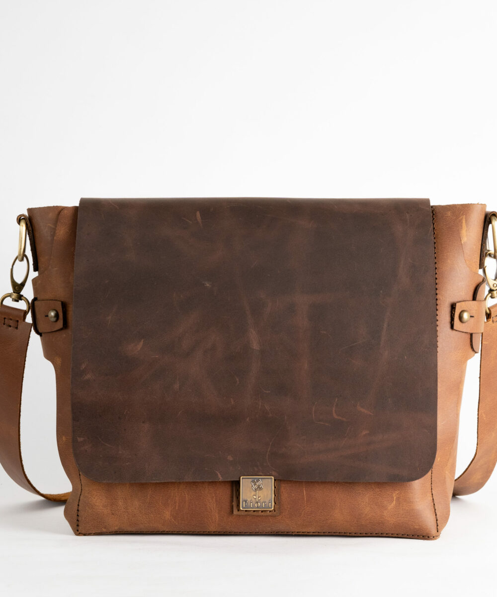 3x1 Brown x Havane Cowhide Leather Crossbody Bag - Image 2