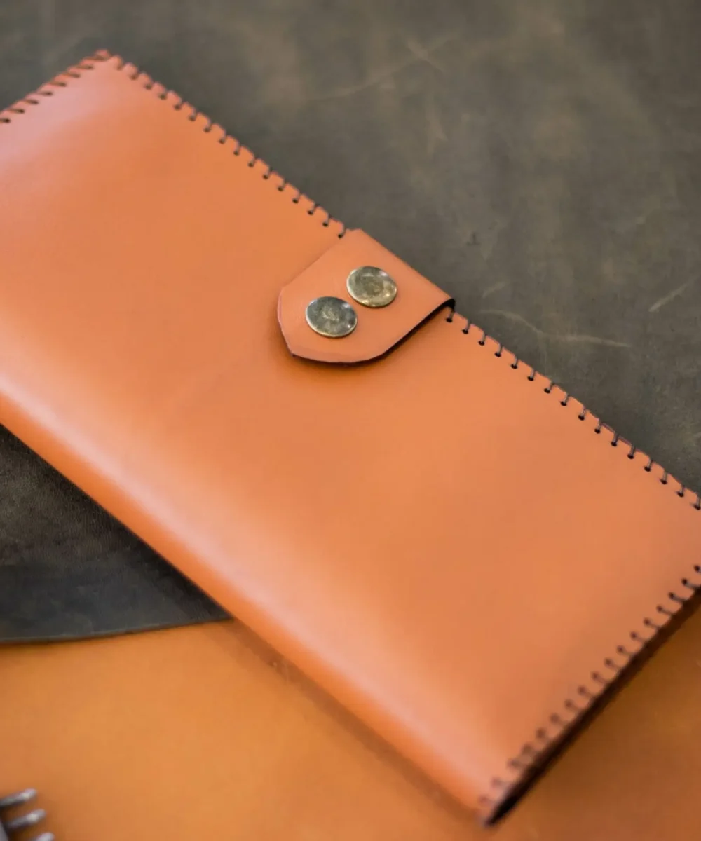 Light Havane Cowhide Leather Women Wallet. - Image 2