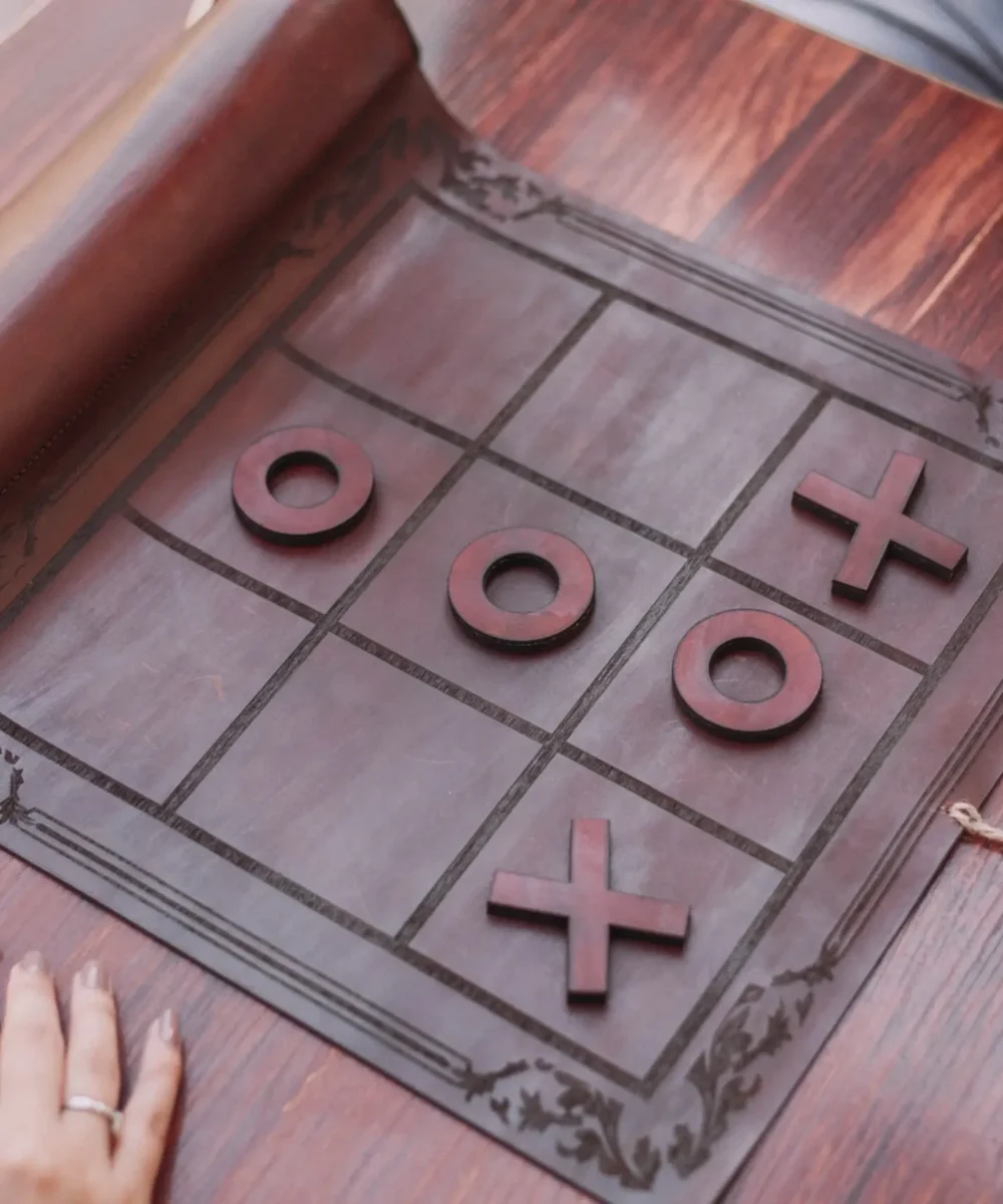 Brown Cowhide Leather XO Game.