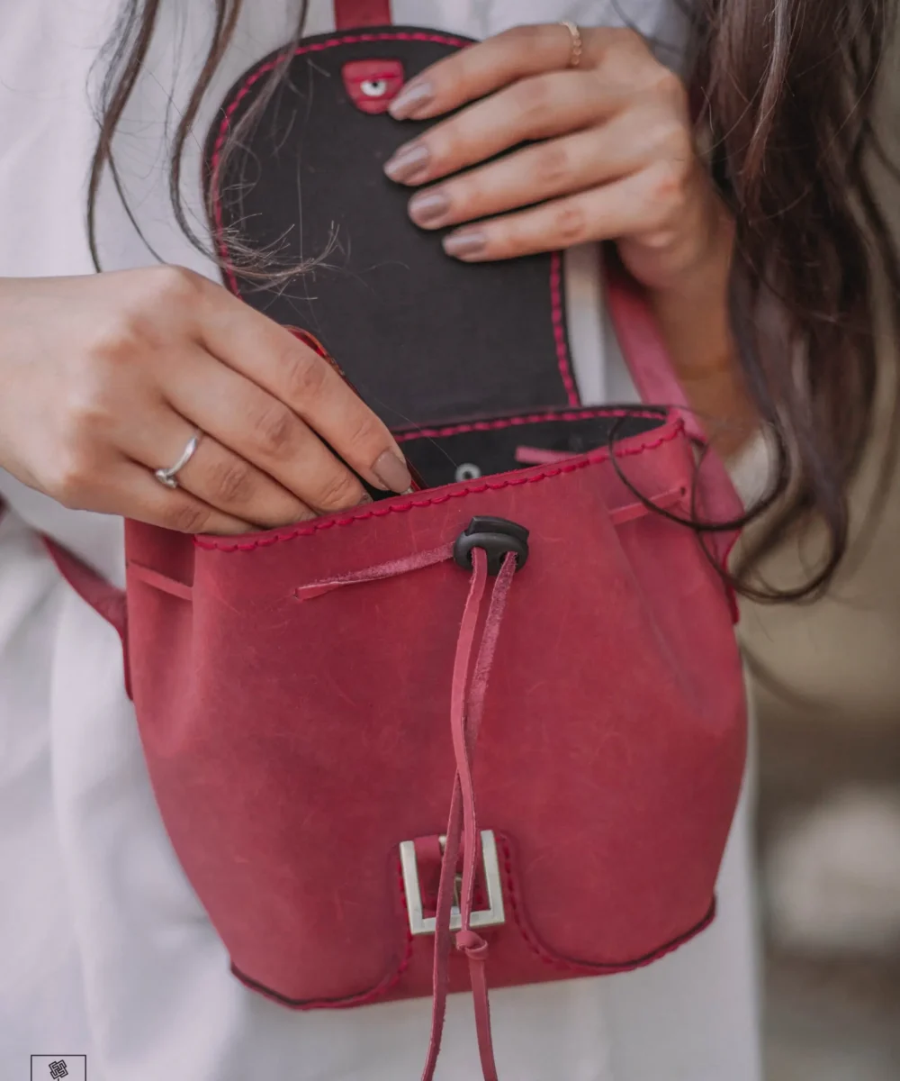Kashmir Cowhide Leather Crossbody Bag - Image 3