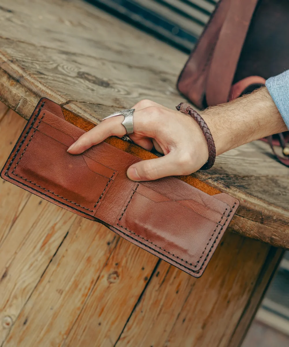 Vintage Cowhide Leather Men Wallet - Image 5