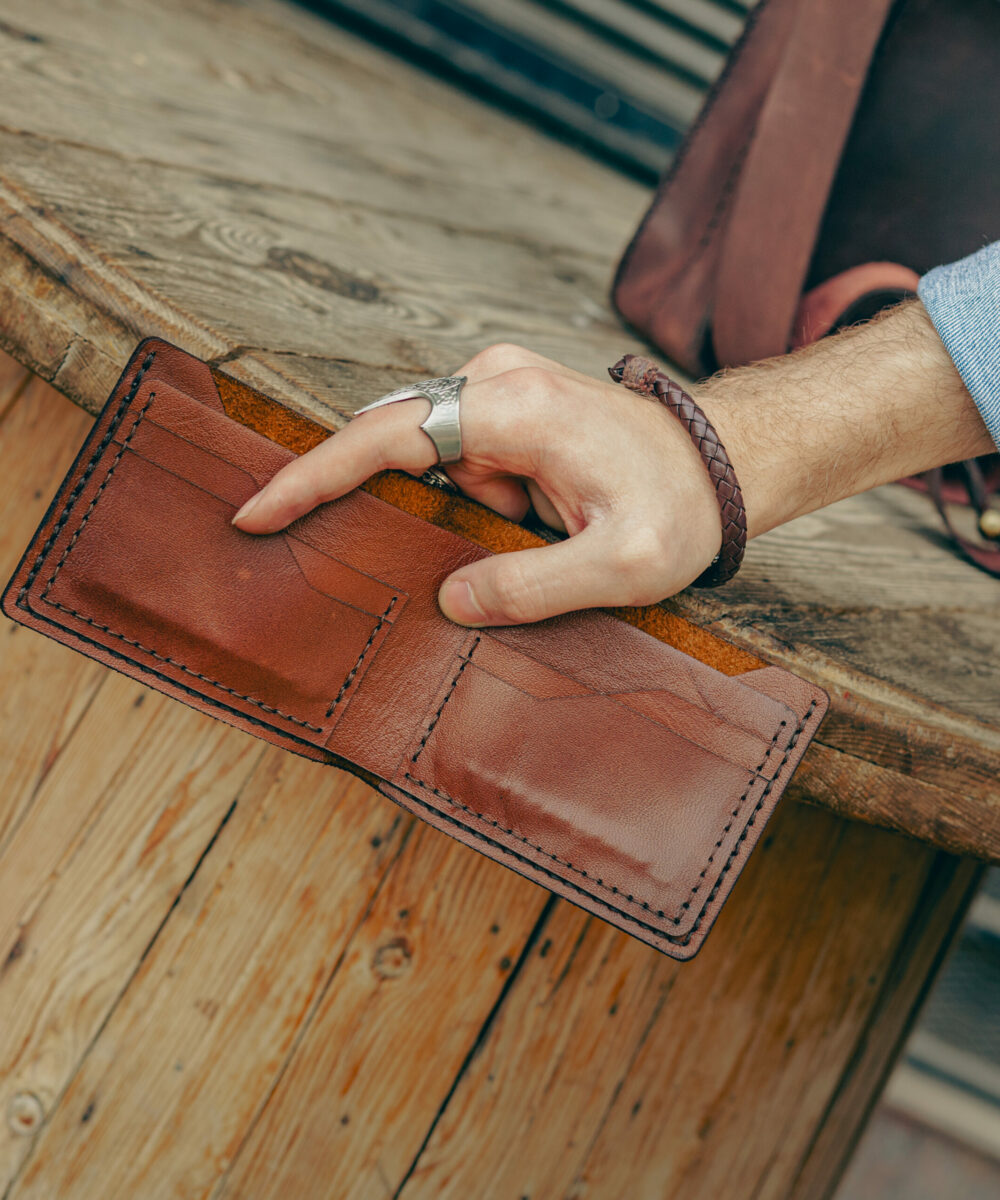 Vintage Cowhide Leather Men Wallet - Image 2