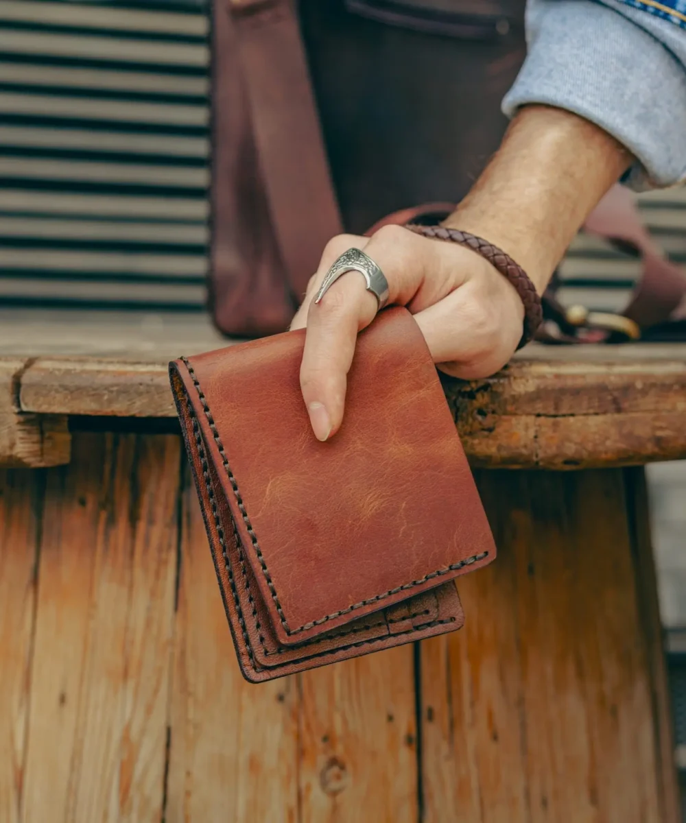 Havane Cowhide Leather Men Wallet