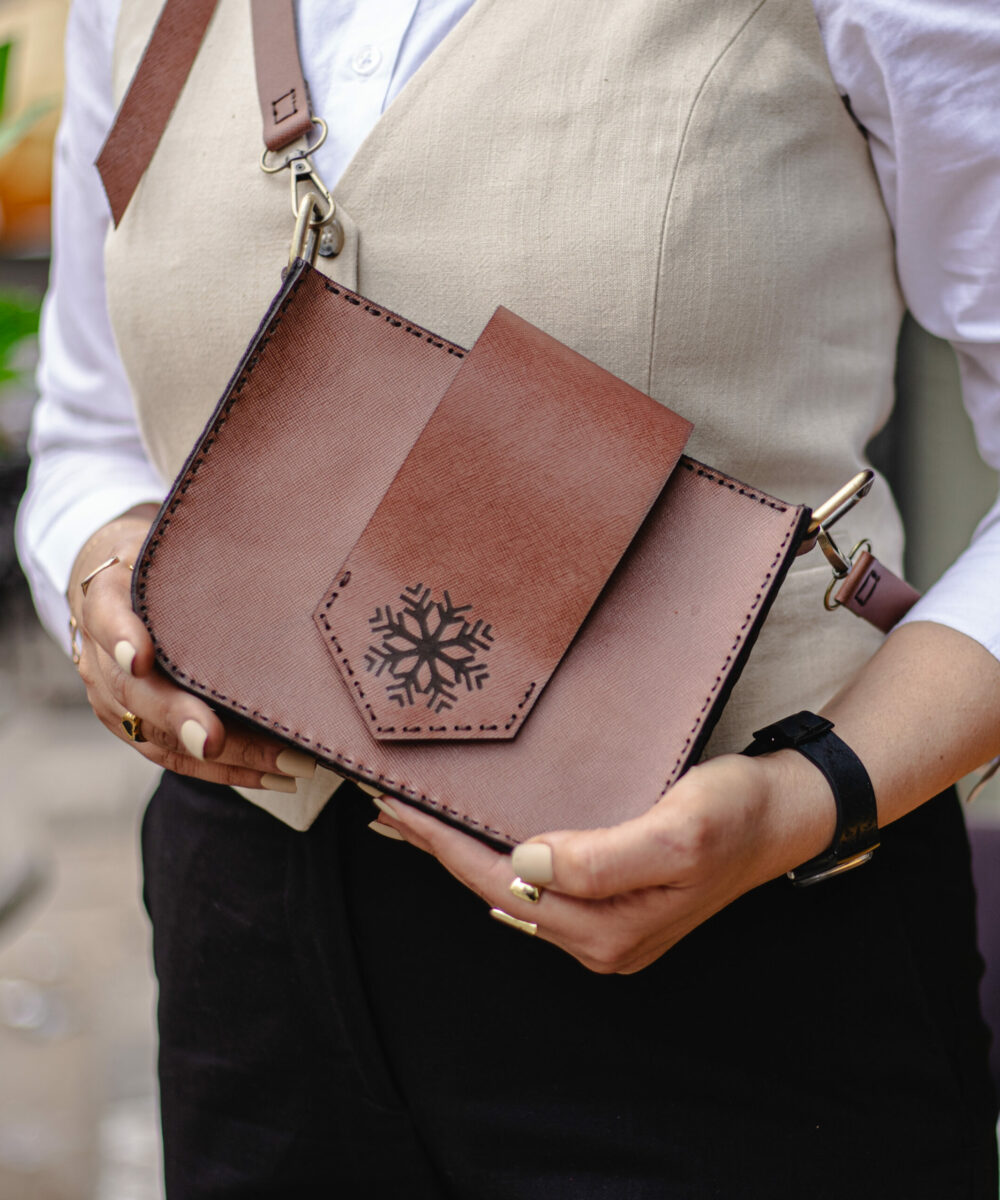 Light Brown Cowhide Crossbody Bag