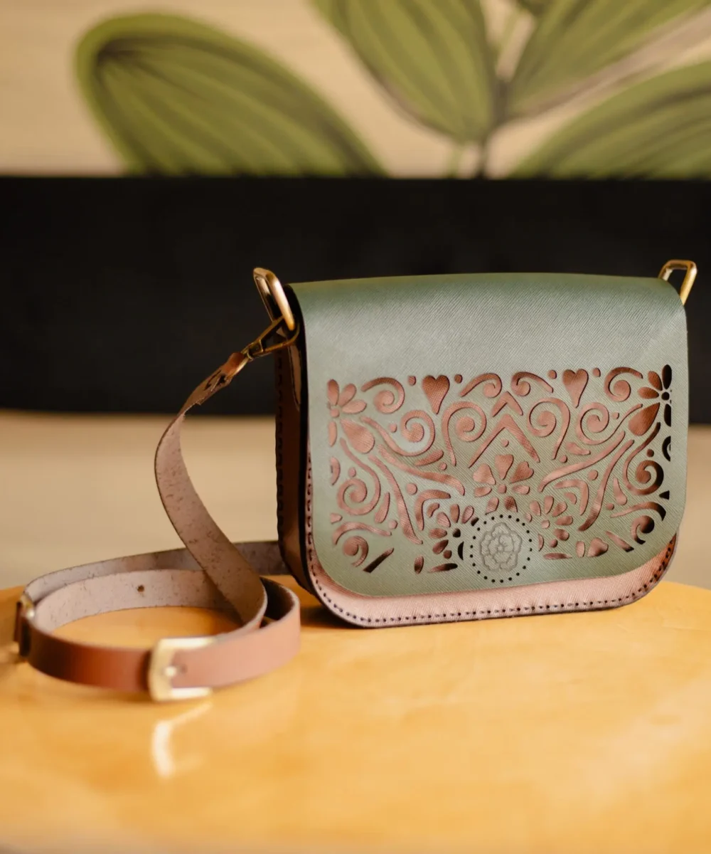 3x1 Dark Havane Cowhide Leather Crossbody Bag - Image 6