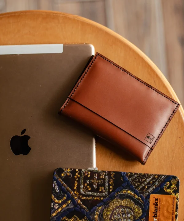 Havane Cowhide Leather Passport Case