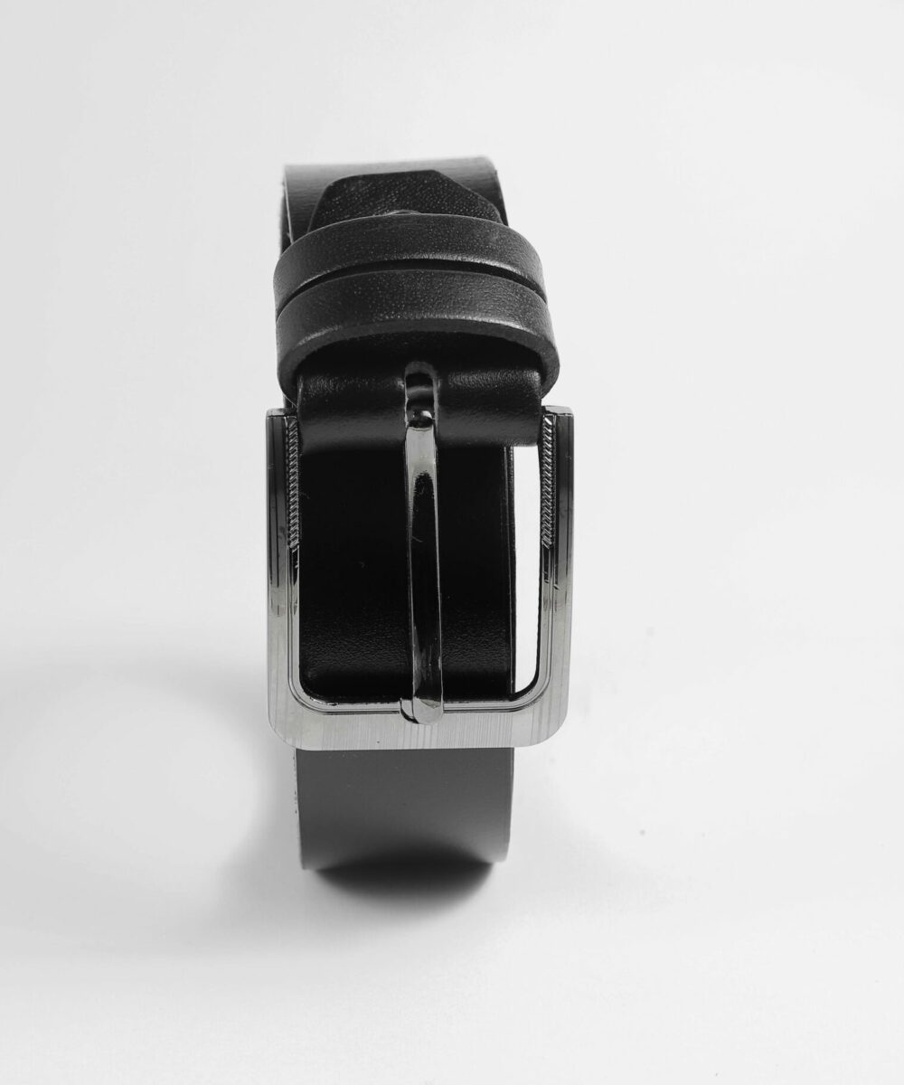Classic Black Genuine Leather Belt - Image 3