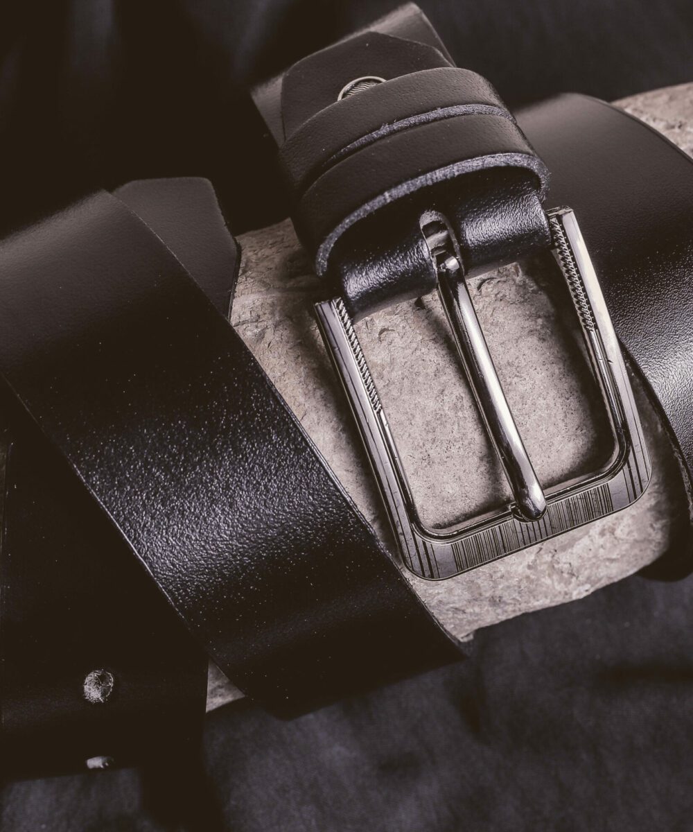 Casual Black Genuine Leather Men Belt - Image 2