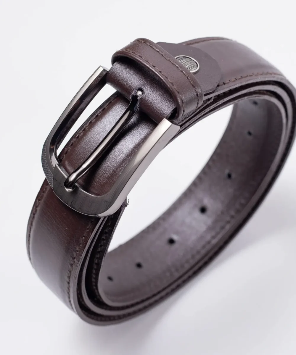 Classic Brown Genuine Leather Belt - Image 3