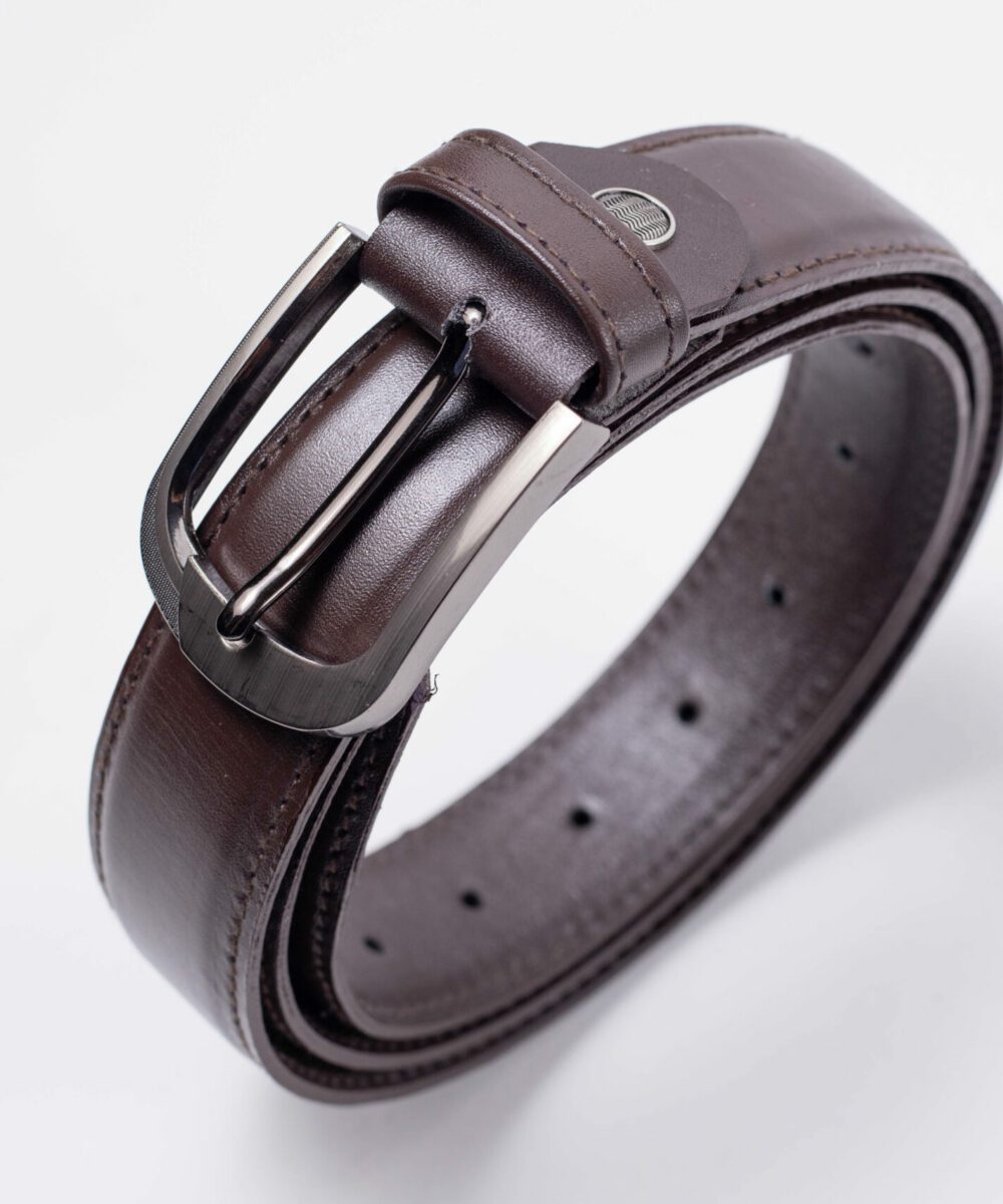 Classic Brown Genuine Leather Belt - Image 3