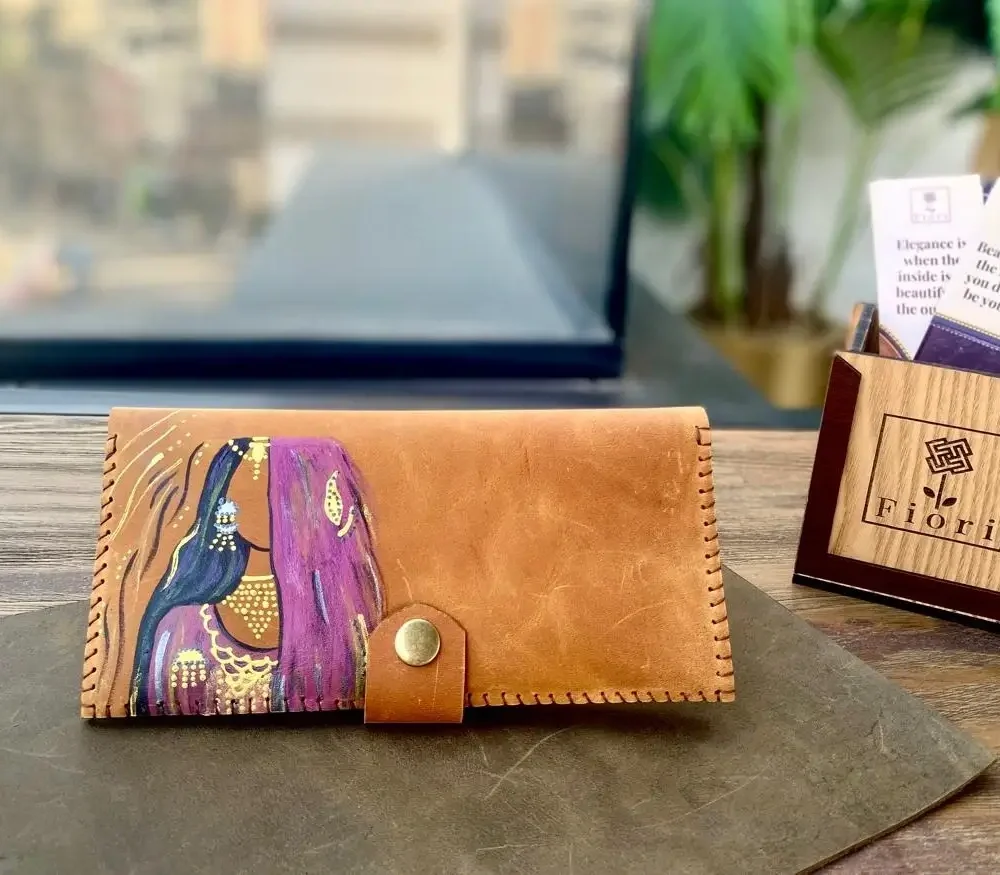 Havane Cowhide Leather Women Wallet. - Image 3