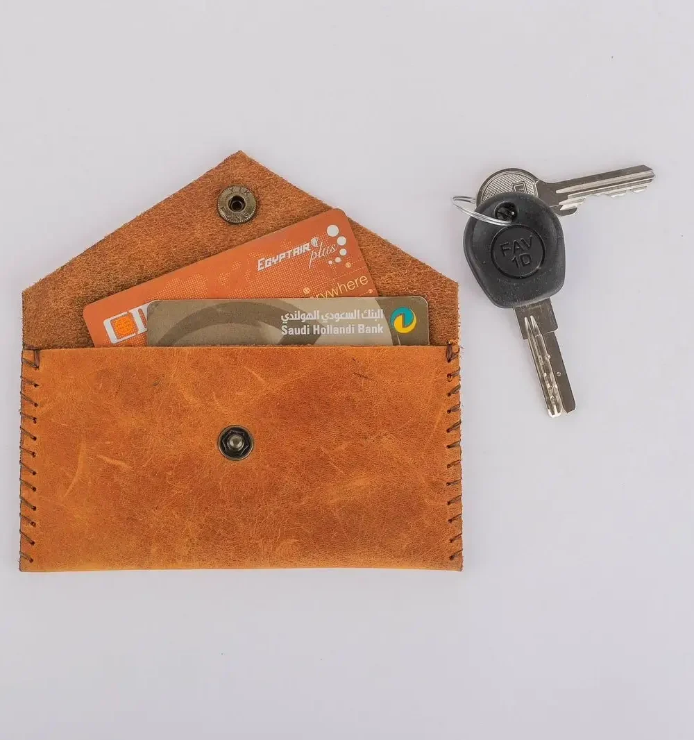 Havane Cowhide Leather Women Small Wallet. - Image 4