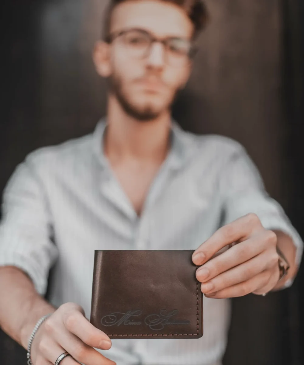 Brown x Havana Cowhide Leather Men Wallet - Image 2
