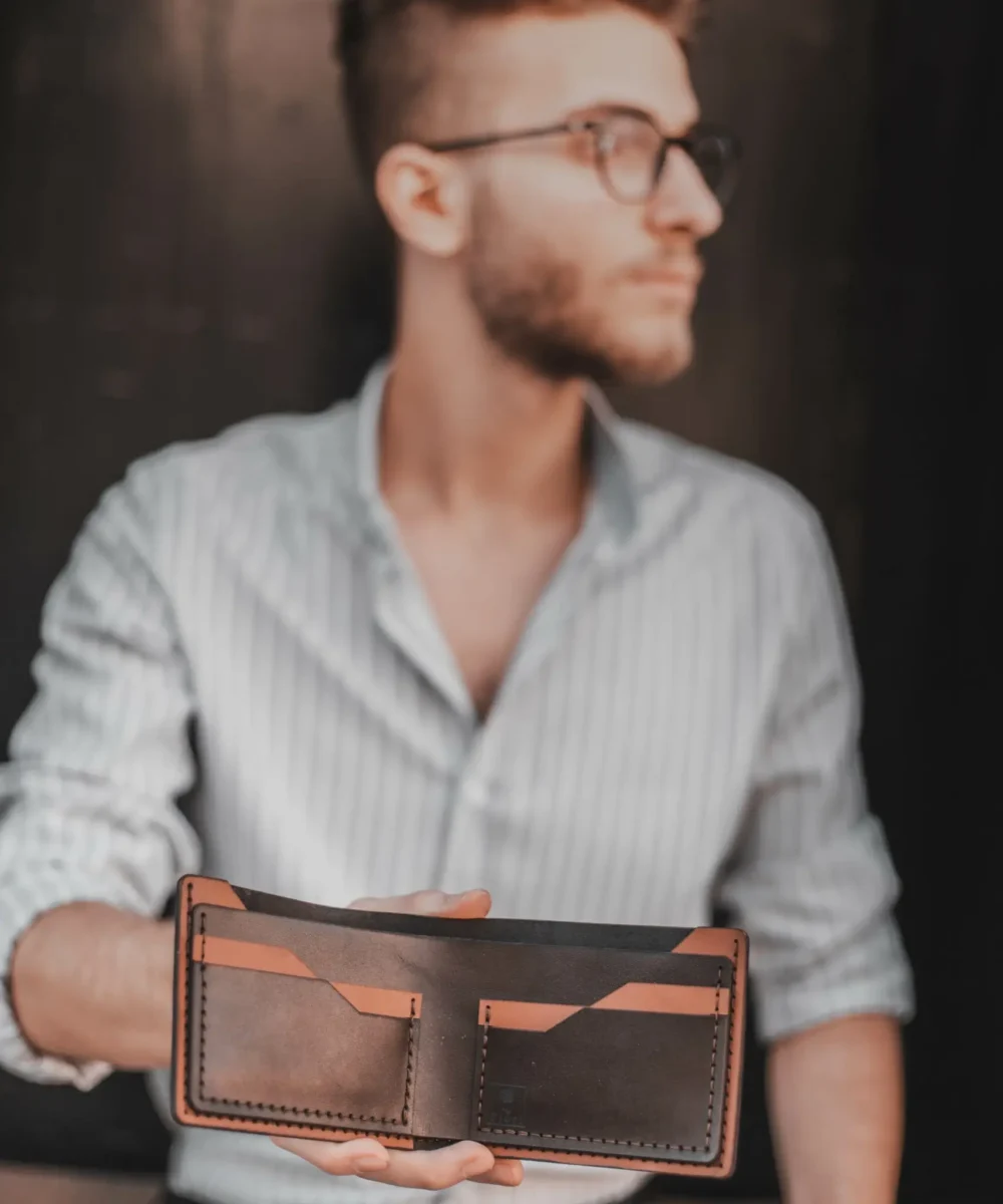 Brown x Havana Cowhide Leather Men Wallet - Image 3
