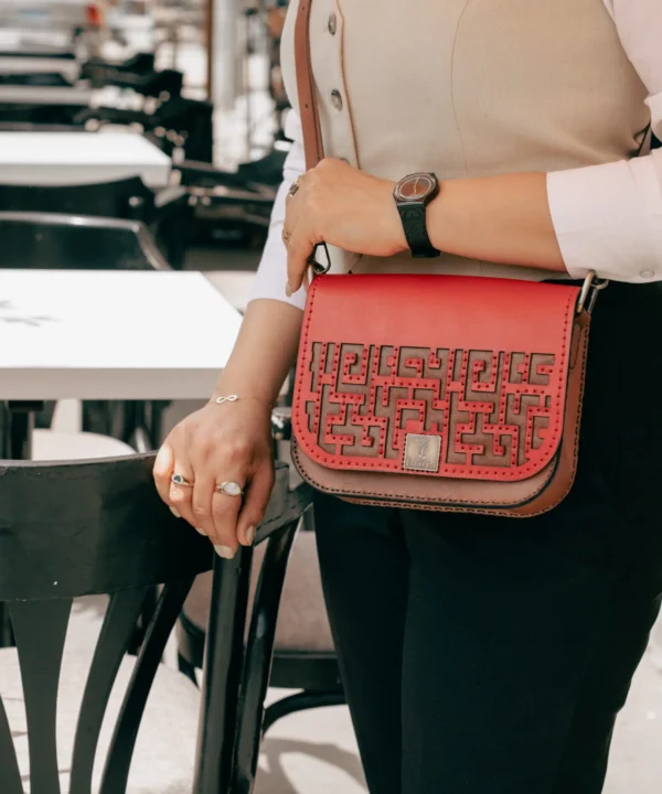 Havane x Red Cowhide Crossbody Bag