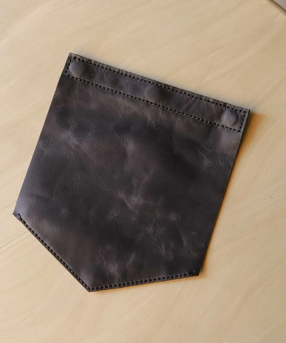 2x1 Black x Red Cowhide Leather Crossbody Bag (with two removable flip flaps) - Image 6