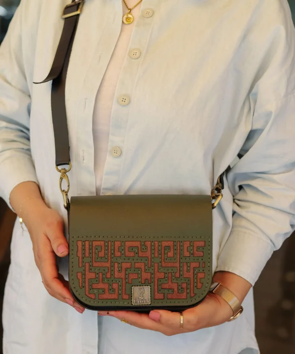 Black x Dark Green Crossbody Bag