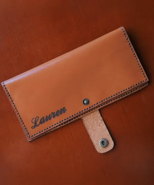 Long Havane Cowhide Leather Wallet