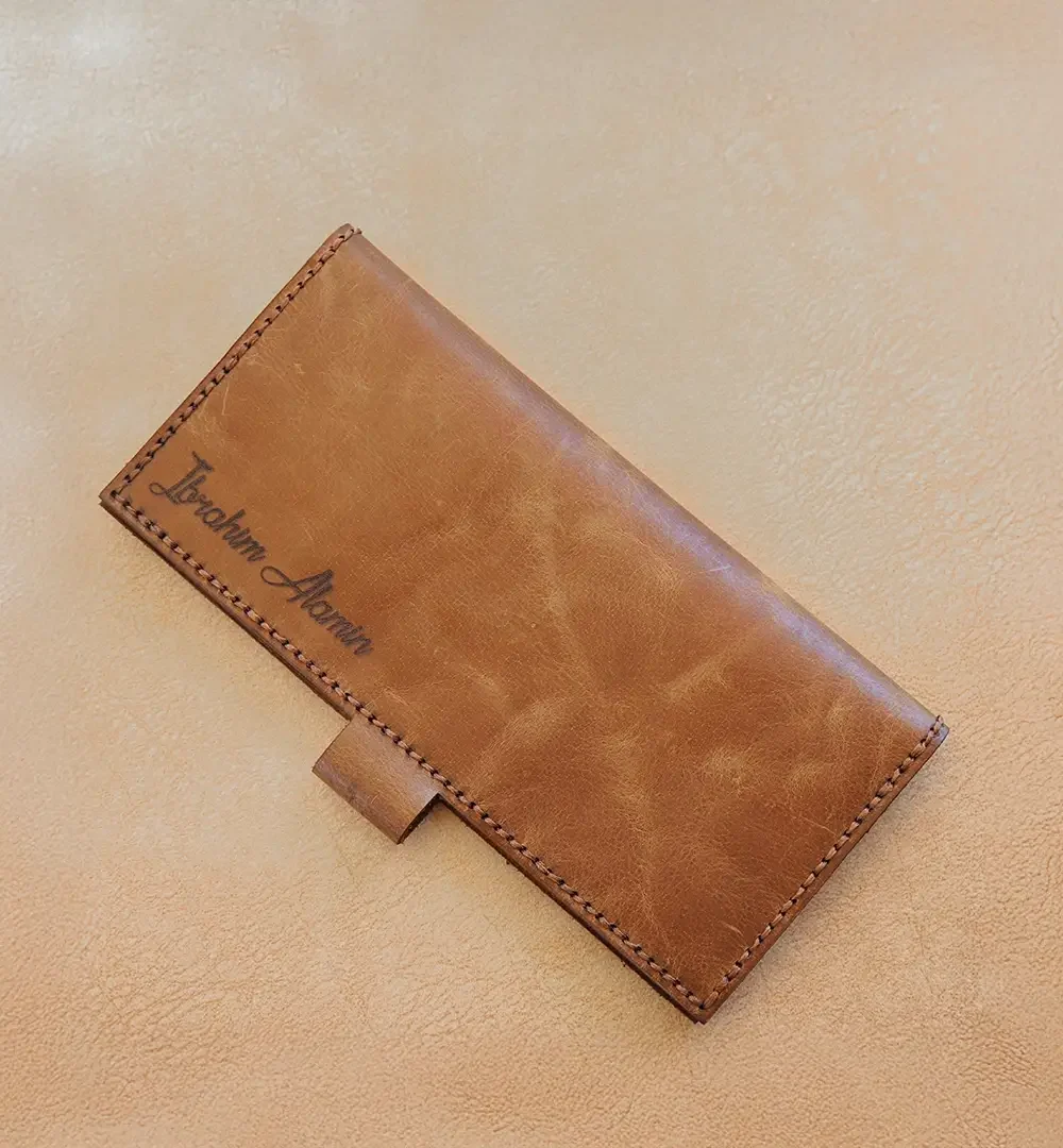 Long Vintage Cowhide Leather  Wallet
