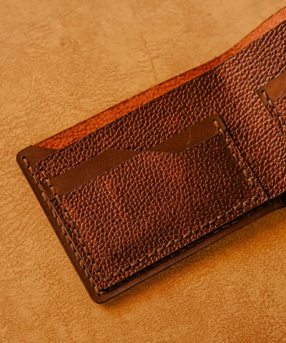Brown Cowhide Leather Men Wallet - Image 2