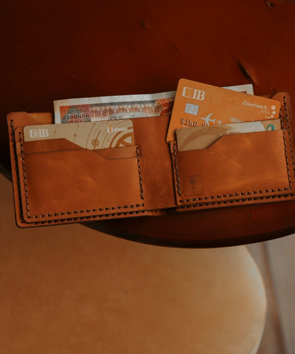 Vintage Light Brown Cowhide Leather Men Wallet - Image 2
