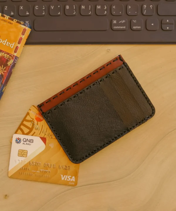Burgundy x Black Card Holder