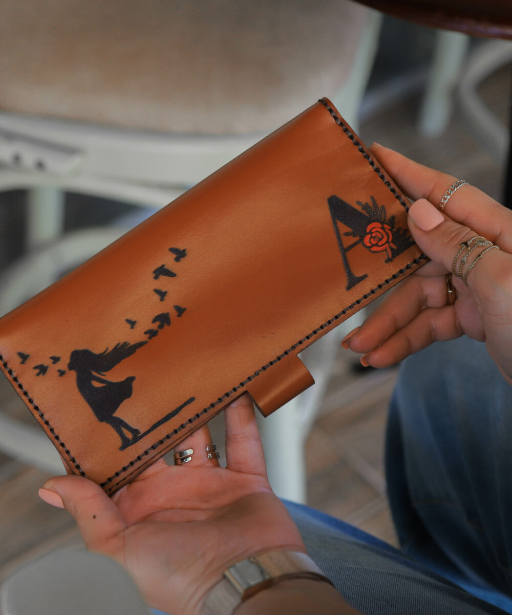 Havane Cowhide Leather Wallet