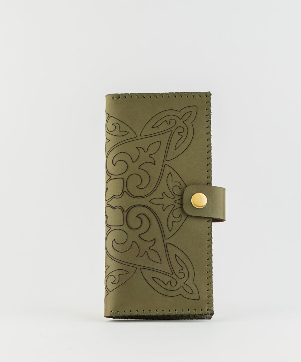 Olive Cowhide Leather Wallet - Image 3