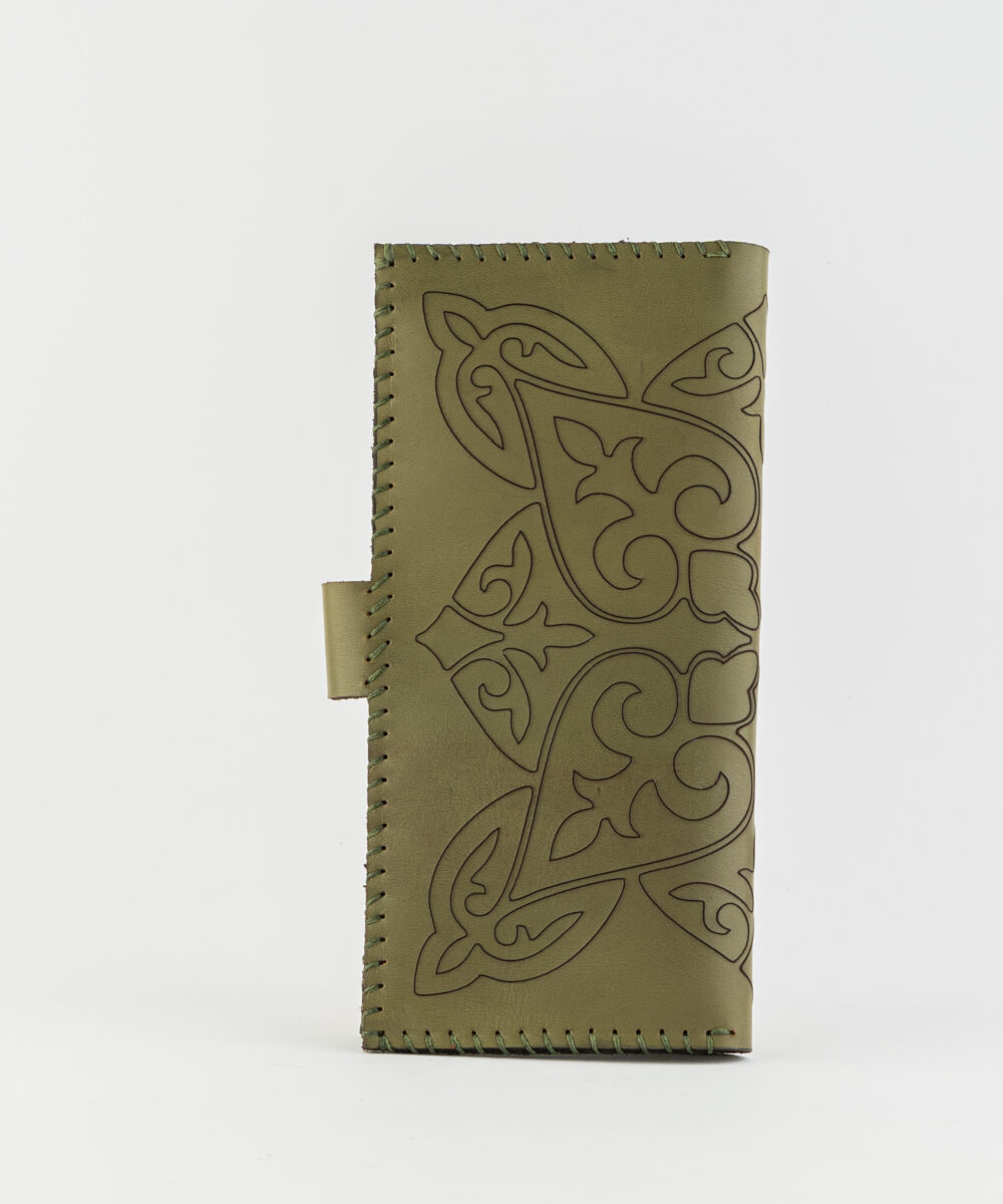 Olive Cowhide Leather Wallet - Image 4