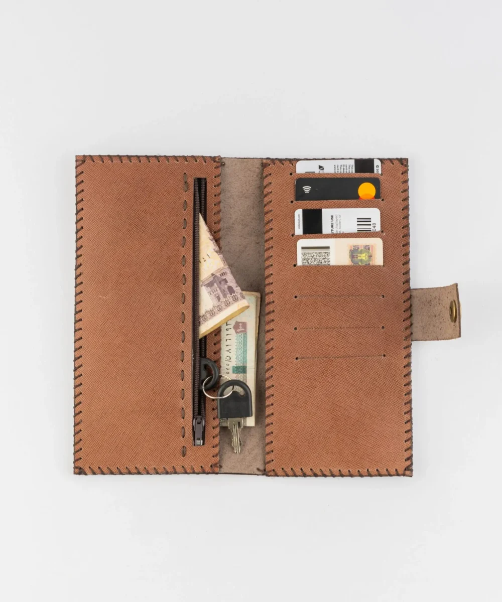 Light Brown Cowhide Leather Wallet - Image 5