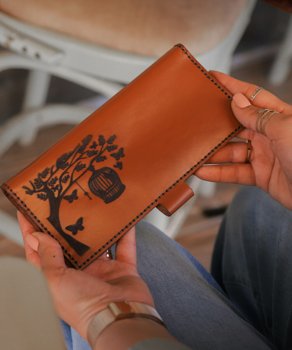 Havane Cowhide Leather Wallet